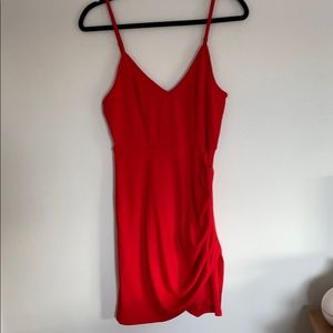 Sexy red mini dress